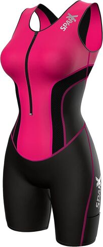 بدلة سباركس للسيدات للترياتلون ثلاثية قصيرة لسباق الدراجات والسباحة (صغير، وردي) in Kuwait