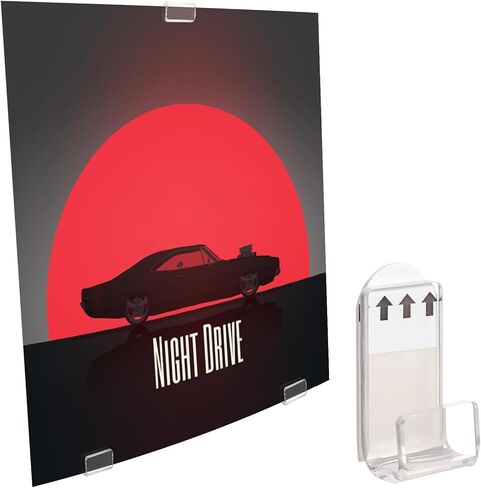 30 قطعة حامل عرض مثبت على الحائط من الفينيل الشفاف، شماعات تسجيل فينيل أكريليك ذاتية اللصق، حامل جدار الألبوم، حامل حائط من الفينيل لرف عرض السجل وتزيين جدار المنزل in Kuwait