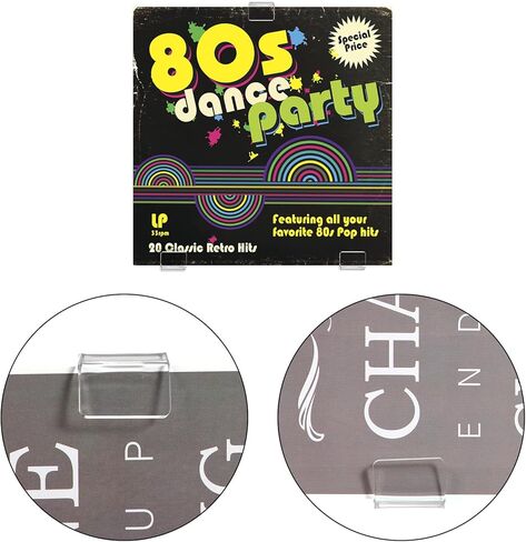 30 قطعة حامل عرض مثبت على الحائط من الفينيل الشفاف، شماعات تسجيل فينيل أكريليك ذاتية اللصق، حامل جدار الألبوم، حامل حائط من الفينيل لرف عرض السجل وتزيين جدار المنزل in Kuwait