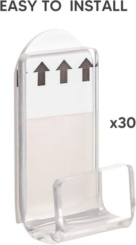 30 قطعة حامل عرض مثبت على الحائط من الفينيل الشفاف، شماعات تسجيل فينيل أكريليك ذاتية اللصق، حامل جدار الألبوم، حامل حائط من الفينيل لرف عرض السجل وتزيين جدار المنزل in Kuwait