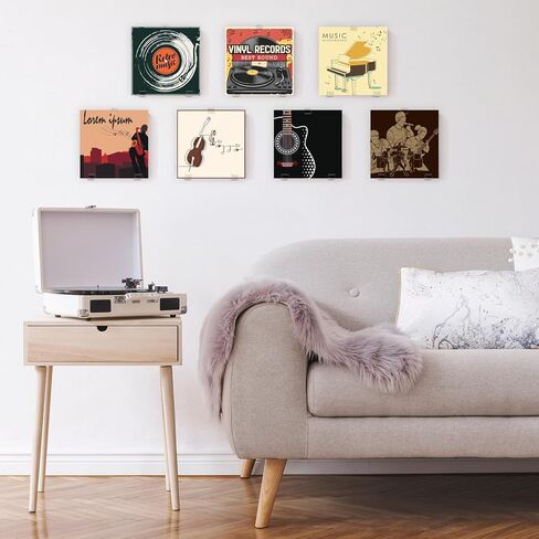 30 قطعة حامل عرض مثبت على الحائط من الفينيل الشفاف، شماعات تسجيل فينيل أكريليك ذاتية اللصق، حامل جدار الألبوم، حامل حائط من الفينيل لرف عرض السجل وتزيين جدار المنزل in Kuwait