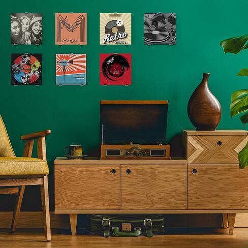 30 قطعة حامل عرض مثبت على الحائط من الفينيل الشفاف، شماعات تسجيل فينيل أكريليك ذاتية اللصق، حامل جدار الألبوم، حامل حائط من الفينيل لرف عرض السجل وتزيين جدار المنزل in Kuwait