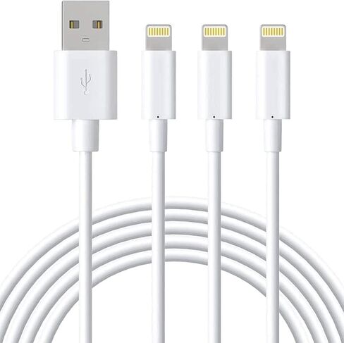 كابل Marchpower Lightning بطول 3 أقدام، كابل iPhone 3FT معتمد من MFi، 3 عبوات كابل شحن iPhone سلك شاحن لهاتف iPhone 14 Plus 13 12 11 Pro Max Mini XR Xs X 8Plus 7Plus 6S 6 5S iPad Pro Air iPod - أبيض in Kuwait