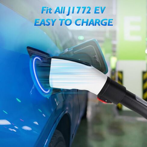 محول Tesla إلى J1772، محول شاحن Tesla إلى J1772، محول شحن J1772 EVs مع قفل أمان، بحد أقصى 60 أمبير/250 فولت تيار متردد، مقاوم للماء، محمول، مناسب لموصل Tesla المحمول in Kuwait
