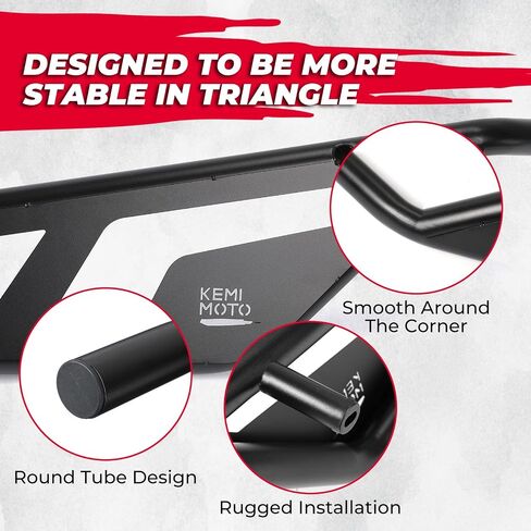 KEMIMOTO Nerf Bars Rock Sliders, Heavy Duty Black Tree Kickers Side Steps Nerf Bars Compatible with 2022 2023 2024 CFMOTO ZForce 950 HO EX/ 2020-2022 ZForce 950 Sport Accessories in Saudi Arabia