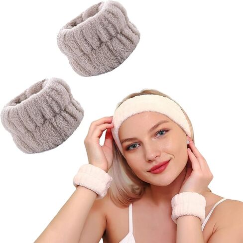 Wrist Towels Bands for Washing Face Washing Wristbands Wrist Spa Washband Wrist Water Guards Face Wash Microfiber Wraps Sweatband for Women Girls Prevent Liquids Spilling Arm Scrunchies in Saudi Arabia