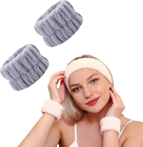 Wrist Towels Bands for Washing Face Washing Wristbands Wrist Spa Washband Wrist Water Guards Face Wash Microfiber Wraps Sweatband for Women Girls Prevent Liquids Spilling Arm Scrunchies in Saudi Arabia