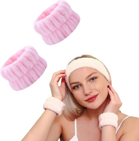 Wrist Towels Bands for Washing Face Washing Wristbands Wrist Spa Washband Wrist Water Guards Face Wash Microfiber Wraps Sweatband for Women Girls Prevent Liquids Spilling Arm Scrunchies in Saudi Arabia