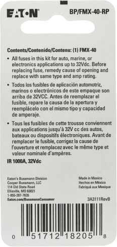 Bussmann (BP/FMX-20-RP) Blue 20 Amp Female Maxi Fuse in Kuwait