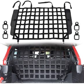 حاجز شبكة أمان للكلاب من G Pet Net متوافق مع ملحقات Ford Bronco 2021-2023 4 أبواب، عزل حمولة صندوق المقعد الخلفي، ترقية مقسم الحيوانات الأليفة في السيارة يناسب الحيوانات الأليفة المتوسطة والكبيرة in Kuwait