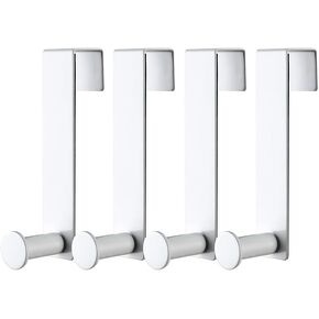 خطافات للخزائن والخزائن، خطافات دش لشماعة المناشف للباب الزجاجي، خطافات منشفة لخزائن المطبخ والحمام، خطافات أدوات من الفولاذ المقاوم للصدأ، عبوة من 2، فضي in Kuwait