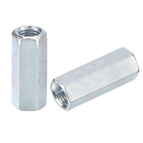 uxcell 2pcs M20x30x60mm Coupling Nuts - Galvanized Carbon Steel Hex Threaded Rod Coupler for Furniture, Electronic, Industrial