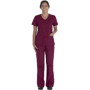 Vital Threads Womens Scrubs Set V-Neck Top & Drawstring Pant VT514C in Saudi Arabia