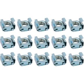 METALLIXITY Cage Nuts (M6x13mm) 15Pcs, Carbon Steel Zinc Plated Rack Mount Square Hole Hardware Cages - for Server Rack Cabinet Shelve, Brass Tone in Kuwait