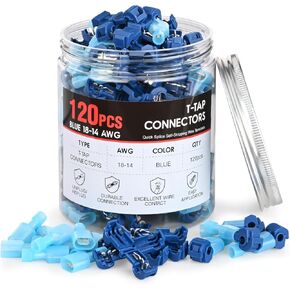 Nilight 120 Pcs/60 Pairs Quick Splice Wire Terminals T-Tap Self-stripping with Nylon Fully Insulated Male Quick Disconnects Kit in Saudi Arabia