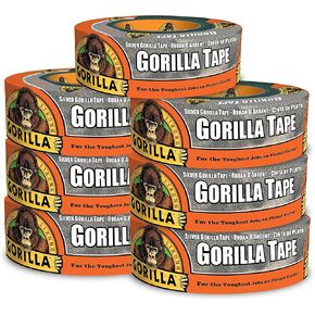 Gorilla Tape, Silver Duct Tape, 1.88" x 35 yd, Silver, (Pack of 1)