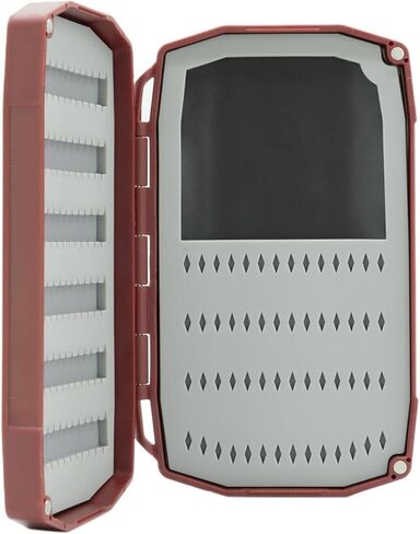 UMPQUA UPG صندوق الذبابة المصنوع من السيليكون لعطلة نهاية الأسبوع - خفيف الوزن ومتين ومتعدد الاستخدامات وذو سعة عالية وحافظة آمنة سريعة التحميل - منظم أدوات صيد الأسماك - صغير in Kuwait