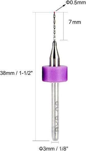 TA-VIGOR Micro Drill Bit -10pcs 0.3mm PCB Drill Bits with 1/8 Inch Shank Tungsten Carbide Rotary Tool for Print Circuit Board/Stone/CNC Engraving in Kuwait