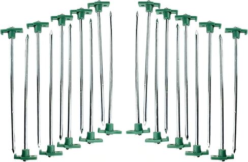 SE Heavy-Duty Metal Tent Pegs Stake Set - 20-Pack, 10.5" Galvanized Steel Pegs for Secure Anchoring in Various Terrains - 9NRC10-20 in Saudi Arabia