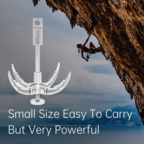 Grappling Hook Folding Claw Multifunctional Stainless Steel Outdoor Survival Gear Suitable for Outdoor Survival, Branch Trimming, Fishing Boat and Vehicle Towing in Saudi Arabia