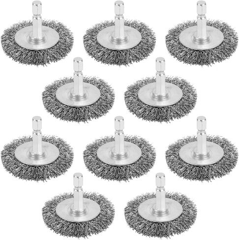 10PCS Wire Brush for Drill, High Carbon Steel Wire Drill Brush Wire Brush, Metal Wire Brush for Drill with 1/4" Hex Shank, Skilled in Handling Metal & Nonmetal Surfaces in Saudi Arabia