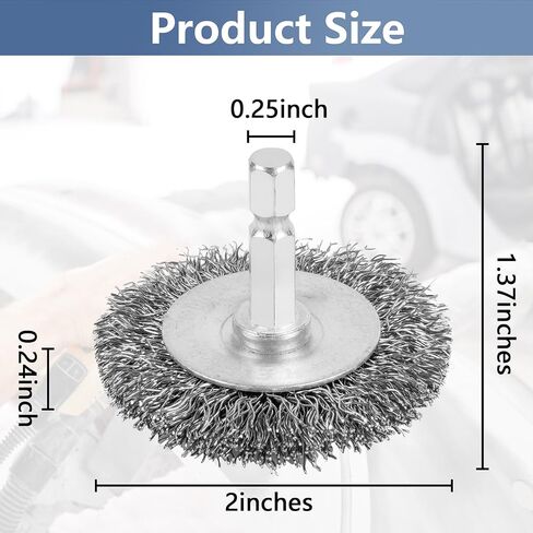 10PCS Wire Brush for Drill, High Carbon Steel Wire Drill Brush Wire Brush, Metal Wire Brush for Drill with 1/4" Hex Shank, Skilled in Handling Metal & Nonmetal Surfaces in Saudi Arabia