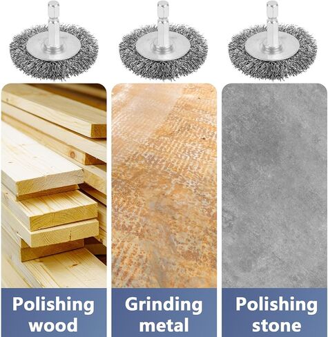 10PCS Wire Brush for Drill, High Carbon Steel Wire Drill Brush Wire Brush, Metal Wire Brush for Drill with 1/4" Hex Shank, Skilled in Handling Metal & Nonmetal Surfaces in Saudi Arabia