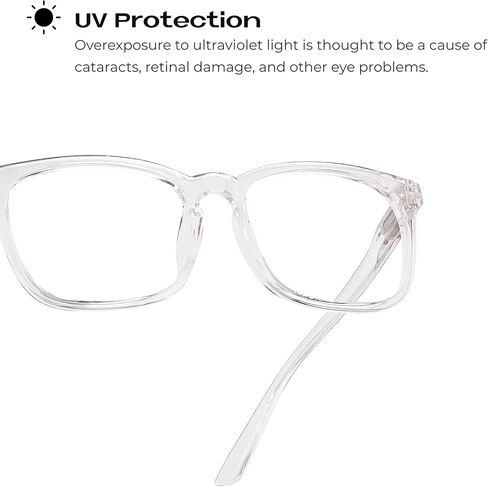 Readerest Blue Light Blocking Reading Glasses (Black, 0.25 Magnification) Computer Reading Glasses With Thin Reflective Lens, Anti Glare & Eye Strain, UV Protection, Glasses for Men & Women in Kuwait
