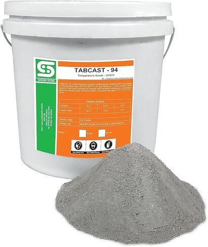 Castable Refractory Cement, 60% Alumina Hydraulic Bonded Dense Cement Castable, 2912F Rated, High Temp Cement for Foundry Furnace Fireplace Oven Stove Forge Lining - 44 Lbs in Saudi Arabia