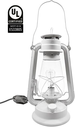 مصباح طاولة فانوس كهربائي قابل للتعتيم مع سلك خافت ومصباح إديسون عتيق - لمسة نهائية من الصدأ الريفي in Kuwait