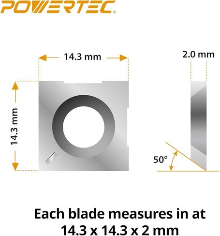POWERTEC 12808V 12-1/2" HSS Planer Blades Replacement for Craftsman 233780, Jet 708522 JWP-12-4P - Set of 2 in Saudi Arabia