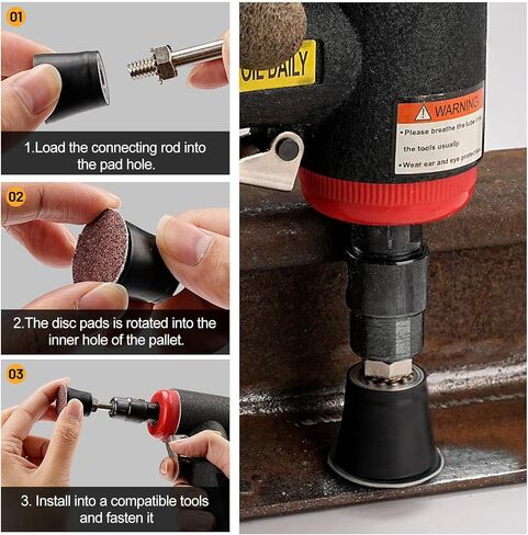 SI FANG 100 قطعة 1 بوصة تغيير سريع لفة قفل القرص أقراص صنفرة أكسيد الألومنيوم أقراص خشنة حبيبات R نوع قرص تكييف السطح لمطحنة القالب، إعداد السطح، الطحن والتلميع (60 حبيبة حمراء أو رمادي داكن) in Kuwait