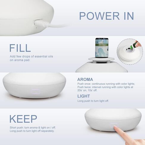 Cool Mist Humidifiers - Essential Oil Diffusers with 7 Lighting Options - Auto Shut Off Humidifiers for Bedroom, Home & Office in Saudi Arabia