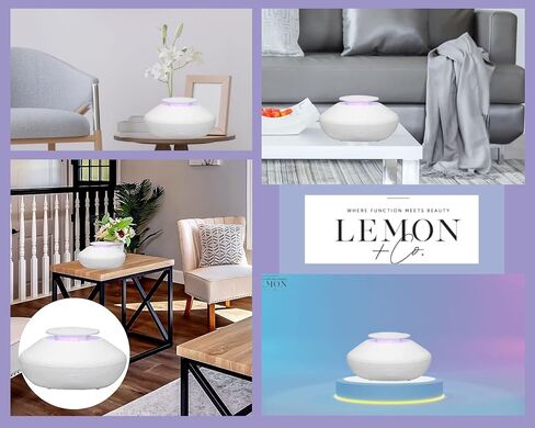Cool Mist Humidifiers - Essential Oil Diffusers with 7 Lighting Options - Auto Shut Off Humidifiers for Bedroom, Home & Office in Saudi Arabia