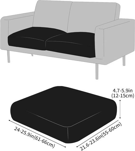 غطاء وسادة أريكة من الجلد الصناعي من فولون، أغطية قابلة للتمدد مقاومة للماء للأريكة، غطاء مقعد كرسي RV، استبدال وسادة الأريكة الفردية، أغطية أريكة من جلد البولي يوريثان (عبوة واحدة، بني) in Kuwait