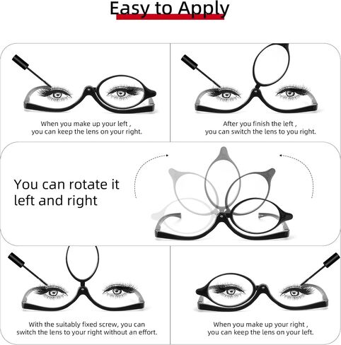 JM 2 Pairs Makeup Reading Glasses Magnifying Flip Down Cosmetic Readers for Women +2.5 in Kuwait