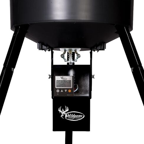 Wildgame Innovations Evolution 225 Tri-Pod Deer Feeder Varmint-Proof Game Feeder with 1-4 Available Feed Times 225 lb Capacity, Black in Saudi Arabia