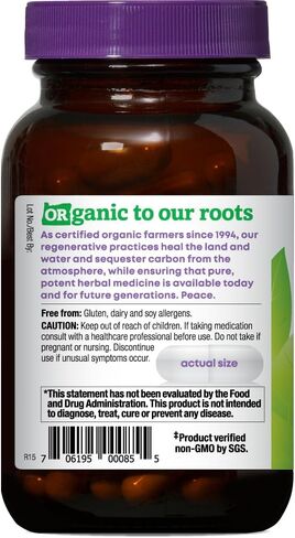 Oregon's Wild Harvest Certified Organic Milk Thistle Dandelion Capsules, 80% Silymarin, Burdock and Artichoke, 90 Count in Saudi Arabia