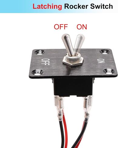TWTADE Rocker Toggle Switches لحظة 6 دبوس 3 موضع (ON)-Off-(ON) أعلى / أسفل قطبية عكس التبديل مع لوحة والأسلاك وغطاء مقاوم للماء in Kuwait