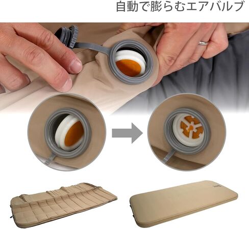 وسادة نوم DOD Soto للتخييم - مرتبة تخييم ذاتية النفخ وسميكة للغاية ووسادة تخييم - أسمر ضارب للصفرة - صغيرة in Kuwait