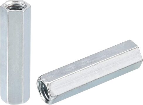 uxcell 2pcs M20x30x60mm Coupling Nuts - Galvanized Carbon Steel Hex Threaded Rod Coupler for Furniture, Electronic, Industrial in Kuwait