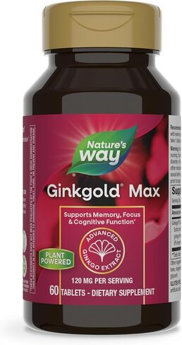 Nature's Way Ginkgold Max Advanced Ginkgo Extract for Mental Sharpness 1x Daily 120 mg, 30 Count in Saudi Arabia