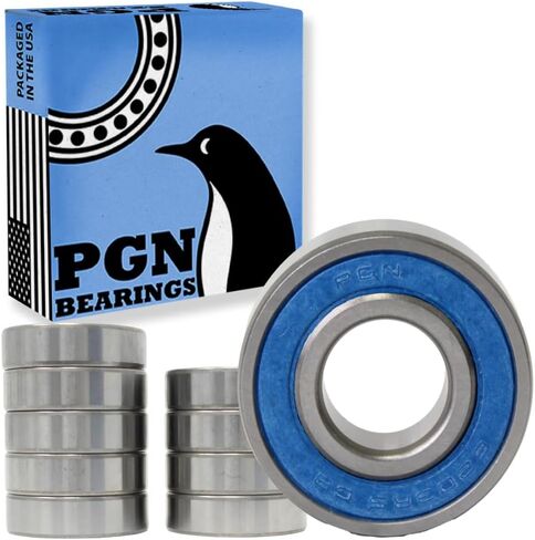 محمل PGN (10 عبوات) 6203-2RS - محمل كروي مختوم من الصلب الكروم المشحم - محامل 17x40x12 مم مع ختم مطاطي ودعم دورة في الدقيقة العالية in Saudi Arabia