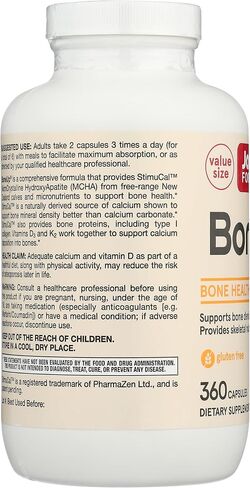 Jarrow Formulas BoneUp - 360 Capsules - Micronutrient Formula for Bone Health - Includes Natural Sources of Vitamin D3 , Vitamin K2 ( as MK-7 ) & Calcium - 180 Servings Packaging may vary in Saudi Arabia
