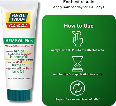 زيت القنب لتخفيف الآلام في الوقت الحقيقي، أنبوب 4 أونصة in Kuwait