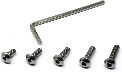 iexcell 100 Pcs M5 x 8/10/12/16/20 Stainless Steel 304 Hex Socket Button Head Cap Screws Bolts Assortment Kit in Kuwait