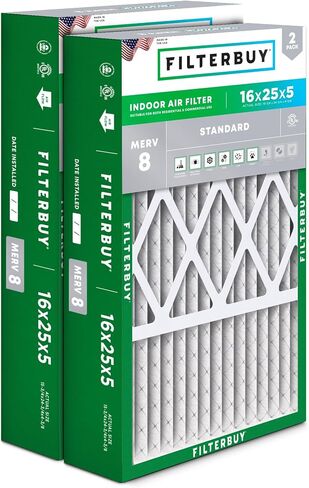 Filterbuy 20x25x6 Air Filter MERV 8 Dust Defense (2-Pack), Pleated HVAC AC Furnace Air Filters Replacement for Aprilaire Space-Gard 201 / Models 2200 and 2250 (Actual Size: 19.75 x 24.25 x 5.88 Inches) in Kuwait