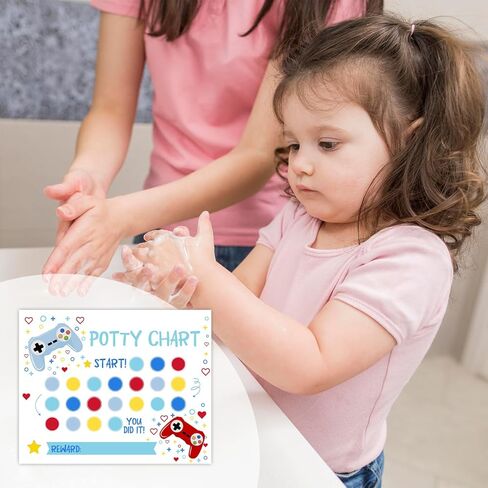 مخطط ملصقات التدريب على استخدام المرحاض، مخطط ملصقات مكافأة بناء المرحاض للأطفال الصغار الأولاد والبنات، 10 أوراق مخطط المرحاض مع 216 ملصقًا، وقت المرحاض لتعليم الأطفال في المدارس أو التدريب المنزلي -03 in Kuwait