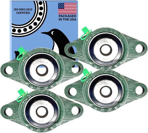 PGN UCFL206-20 Pillow Block Bearing - Pack of 4 Flange Mounted Pillow Block Bearings - Chrome Steel Bearings with 1 1/4" Bore - Self Alignment in Saudi Arabia