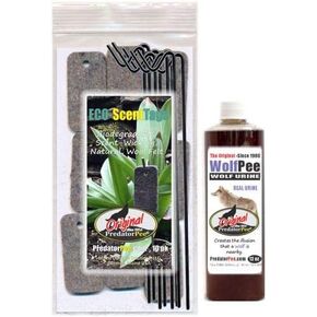 PredatorPee Original Wolf Urine 16oz EZ Squeeze Bottle Combo with Eco ScentTags in Saudi Arabia